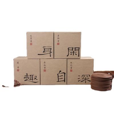 China Chinese Lao Zen Old Moutain Cypress Coil incense incense 2Hours/48pcs with high quality for sale