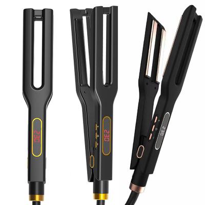 China Ionic Operation Irons Flat Hair Straightener PTC Heater Wide Ceramic Tourmaline Ionic Hair Straightener New for sale