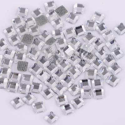 China AB square shape eco-friendly hotfix crystal rhinestone flat back hotfix, loose rhinestones for sale