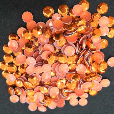 China Factory Wholesale Hotfix Neon Orange Metal Easily Transferred Rhinestud for sale