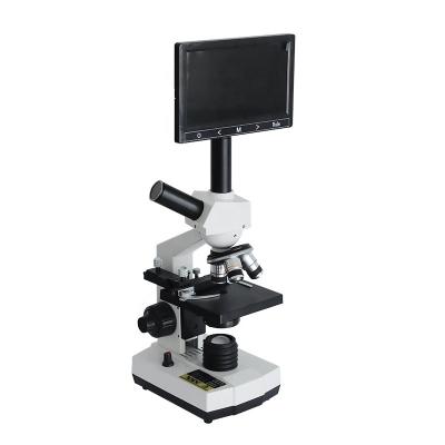 China Biological Teaching Intelligent Constant Temperature Binocular Video Microscope With 7 Inch LCD Screen for sale