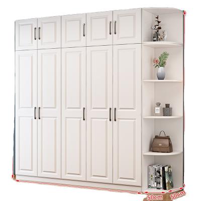 China Simple Solid Wood Lockers (Other) Size Wardrobe Lockers Bedroom Furniture Rental Custom Multi Room Adjustable Solid Wood Economic Wardrobe for sale