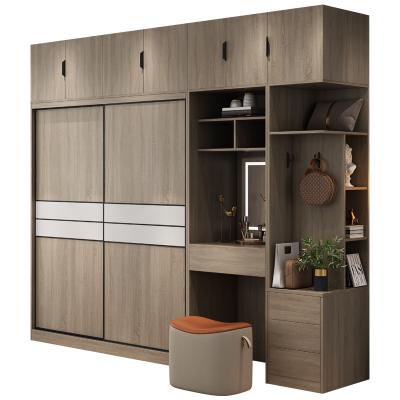 China (Other) adjustable factory production easy install large space capacity wardrobe bedroom storage cabinet wardrobe with free combination for sale