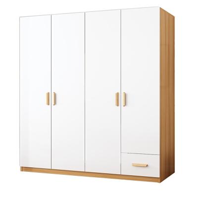 China (Other) Three Door Height Adjustable Wardrobe Locker Bedroom Furniture Multi Room Customized Solid Wood Economical Locker Wardrobe Four Door for sale