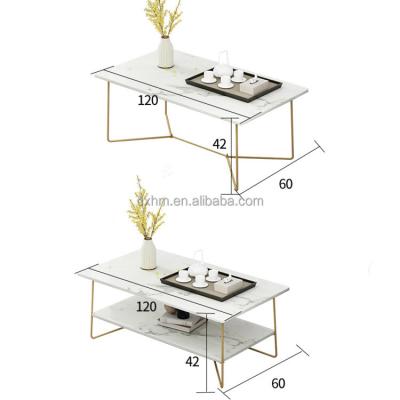 China Hot Sales Extendable Modern Luxury Rectangle Table Side Table Artificial Marble Center Console Table For Home Cafe for sale