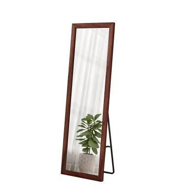 China Rustic Multifunctional Minimalist Wood Frame Mirror Dressing Wall Mounted Mirror With Wood Frame for sale