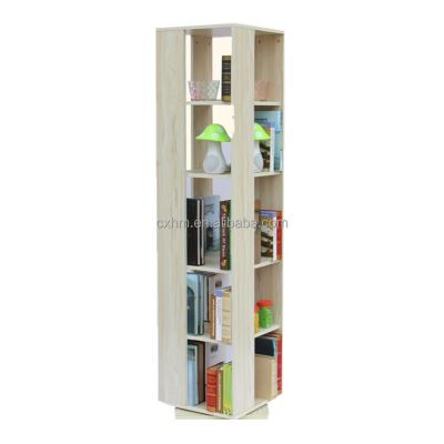 China (Others)New Design MDF Children's Rotating Bookcase Small Modern Wooden 360 Rotating Bookshelf Adjustable For Children for sale