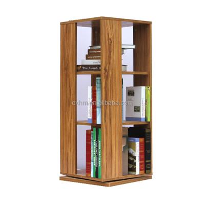 China (Other) Adjustable Wooden Revolving Shelf Around Shelves Bookcase Modern Book Rack For Kid Cabinet Bookcase Furniture Home Display Stand for sale