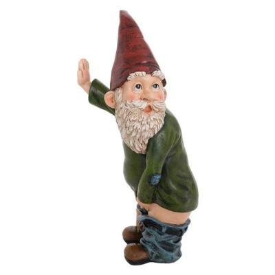 China Europe Garden Gnomes Ugly Lawn Gnome Statuary For Resin Craft Fairy Garden Outdoor for sale