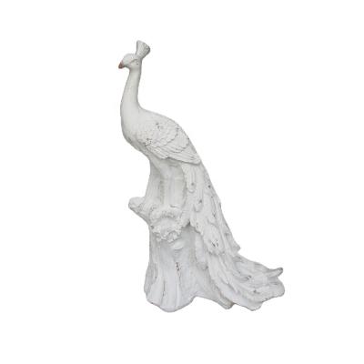 China White Europe 33inch Mag Peacock Sculptures Statues Tall Outdoor Garden Decoration for sale