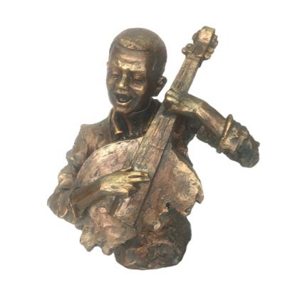 China 2021 China new design mold for making resin imitation metal music figure sculpture bronze drum sculpture, used for garden home decoration for sale