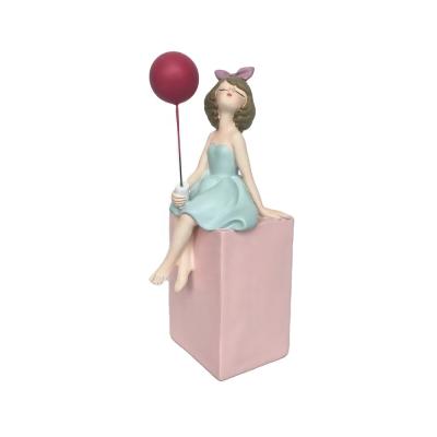 China American Style Resin Molds Make Decorative Sculptures of Balloon Girl Interior Ornaments for Home Decor Gifts for sale