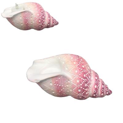 China China Wholesale Resin Ceramic Craft Red Mold Brake Conch Candlestick Statue Ornaments for sale