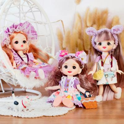 China Factory Wholesale 1/6 Doll Toys For Children 6 Inch Model Baby Girls Eyes High Quality Plastic Doll Toys With Doll Clothes for sale