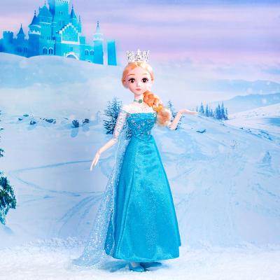 China New Arrival 60cm Educational Frozen Princess Doll Eyes Can Be Closed Ice And Snow Princess Girl Toy With Music Toys For Child for sale