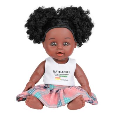 China MODEL TOY Wholesale 9.5 Inch Black Baby Dolls African American African American Black Skin Reborn Baby Dolls For Children for sale