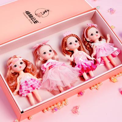 China 2022 New Mini Toy Listing Girl Toys Doll Set Vinyl Silicone Pretend Play Mini Kids Dolls With Doll Clothes for sale