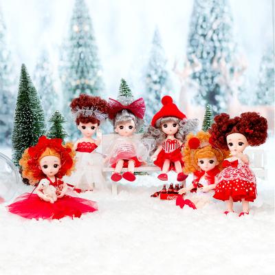 China Cartoon Toy Wholesale Girl Dolls Mini Pretend Play Dress Up Toys Doll Set For Christmas Gift Children for sale