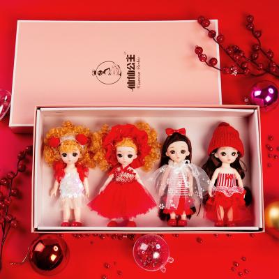 China Girl Dolls Mini Pretend Play Christmas Gift Educational High Quality Toys Play House Toys Doll Set For Children for sale