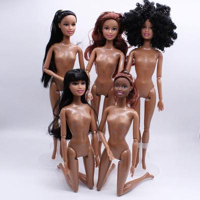 China DIY TOY Factory Wholesale 100 Pieces 11.5 Inch Black Jointed Plastic Toy Dolls Doll Body Nakedness for sale