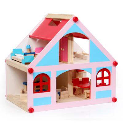 China DIY TOY New Boys And Girls Mini House Cottage Room Furniture Set Children's Play Room Toys Wooden Doll Room for sale