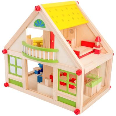 China DIY TOY Accessories New Wooden Doll House Pretend Play Room Toy Furniture Dream Baby Dollhouse Play Set for sale