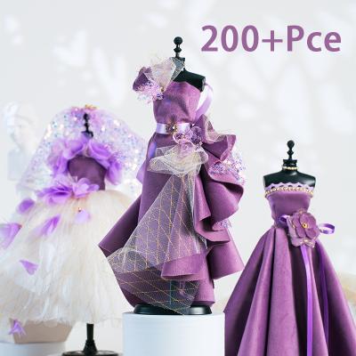 China 200+ Fashion Dressmaker Sets Girls Kids Fashion Design Clothing Toddler DIY Activity Fashion Design Sewing Kit for sale