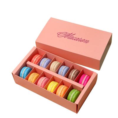 China Recyclable Paper Food Containers Cake Cookie Package Box Paper Food Containers Macarons Package Box for sale