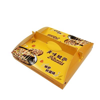 China Biodegradable Custom Design Food Packaging Box Corrugated Cardboard Paper Pizza Box for sale