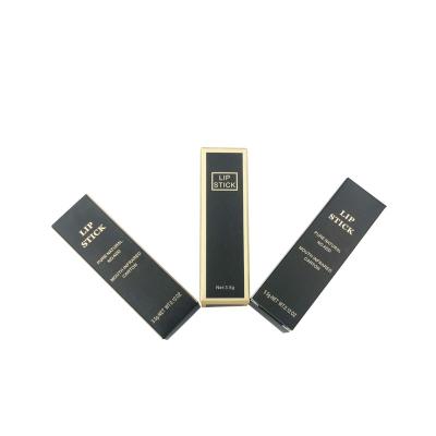 China Customized Recyclable Recyclable Black Lipstick Packaging Cardboard Lipstick Easy Folding Paper Box for sale