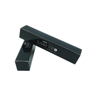 China Customized Recyclable Recyclable Recycled Easy Folding Paper Box Lipstick Eyelash Black Cardboard Lipstick Packaging for sale