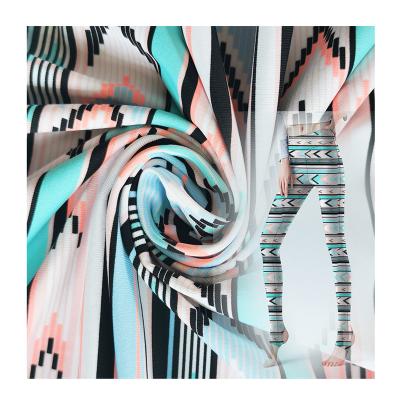 China Good Stretch Printing Fabric 180gsm 84nylon 16spandex FDY Microfiber Stretch Elastane Fabric For Sportswear Yoga Wear for sale