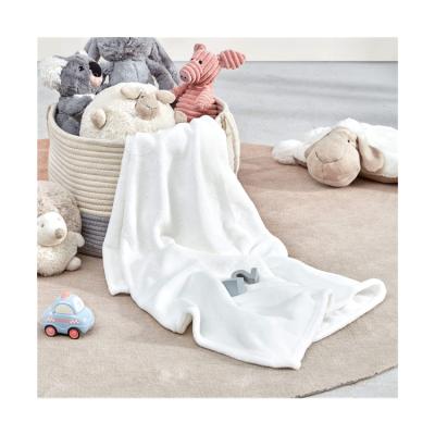 China PORTABLE Custom Size Cheap Custom Size Polyester Soft White Flannel Fleece Blanket Baby Blanket Blanket for sale