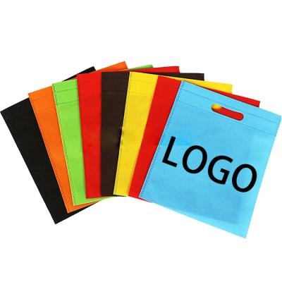 China Eco-Friendly Promotional Custom D Cut Non Woven Shopping Tote Laminated Bags for sale