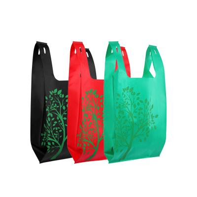 China Eco - Friendly Biodegradable Reusable Non Woven Shopping T - Shirt Bag For Wholesale for sale