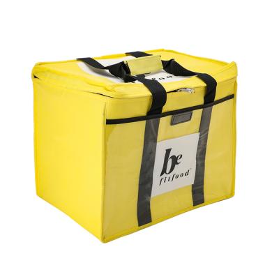 China Custom Delivery Waterproof Logo Aluminum Foil Non Woven Insulated Thermal Lunch Cooler Bags for sale