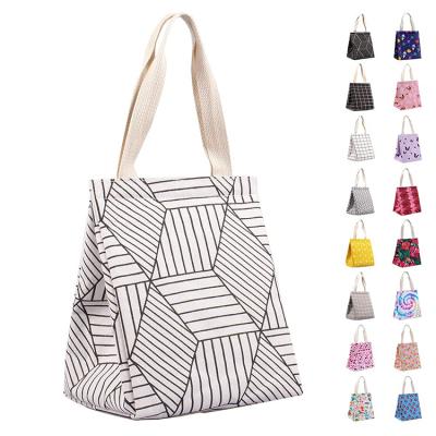 China Waterproof Insulated Thermal Tote Bags Cooler Picnic Food Lunch Bag Custom Printing Reusable Thermal Bag For Women for sale