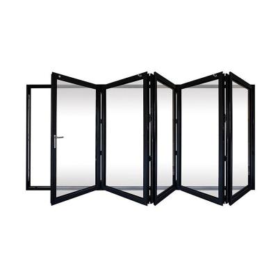 China As2047 Standard Baivilla Bifold Door Veranda Balcony Soundproof Australian Aluminum Glass Frame Double Folding for sale