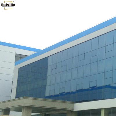 China Baivilla Hurricane Impact Soundproof Commercial Building Aluminum Curtain Wall System With Tempered Glass for sale