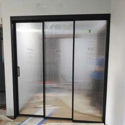 China Soundproof Powder Coated Glass French Doors Aluminum Alloy Anodizing Interior Sliding Door for sale