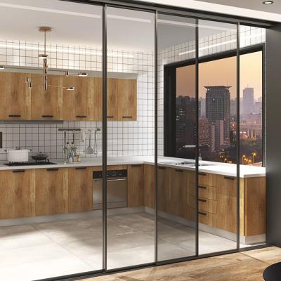 China Soundproof Online Tech Support Sliding Large Slide Exterior Decorative Glass Door Triple Glass for sale