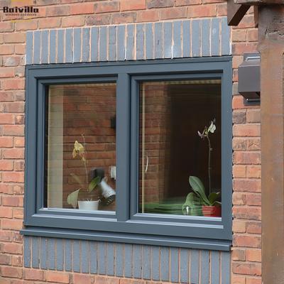 China Swing Elegant Aluminum Tempered Glass Screen Windows Casement Window For Home Double Pane for sale