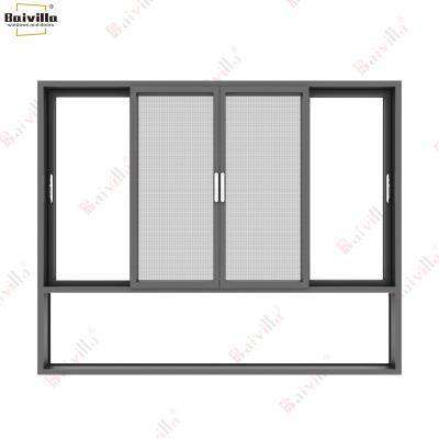 China Iron Windows Soundproof Tempered Glass Aluminum Kitchen Windows Anti Sliding Noise for sale