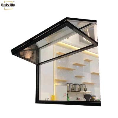 China Soundproof Tempered Glass Windows Building Fold Out Vertical Patio Windows Bifold for sale