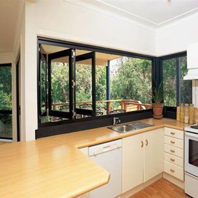 China Baivilla Aluminum Alloy Folding Soundproof Window With Insulation Glass Modern Horizontal for sale