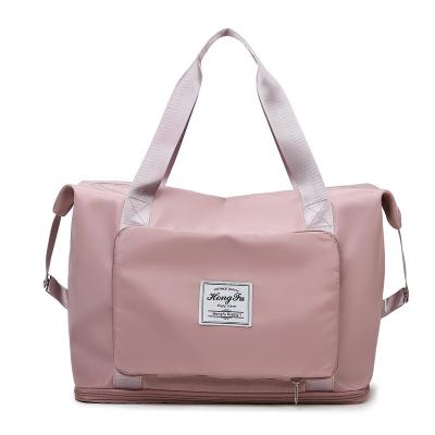 China Durable Travel Tote Cubes Women Shoulder Bags Large Capacity Foldable Women Oxford Cloth Travel Waterproof Oxford Cloth Handbag for sale