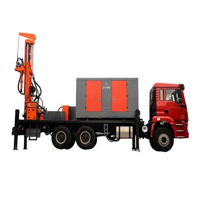 China Easy Mobile Farms Truck 6X4 Mounted Water Well Drilling Machine With Air Compressor For Sale for sale