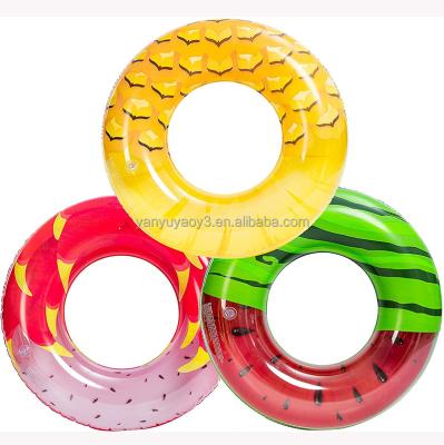 China Wholesale Price Eco-friendly PVC Swimming Ring Inflatable Tube Swimming Float For Kids Adults Fruit Pool Floats Toys for sale