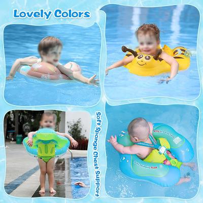 China Eco-Friendly Soft Adjustable Baby Neck Float PVC Baby Swimming Inflatable Swim Ring for sale