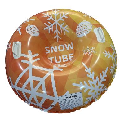 China Amazon Age6+ Hot Selling Products Yellow Inflatable Snow Sled Single Round Tube for sale